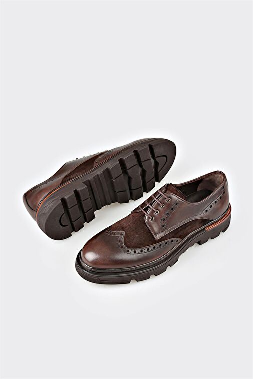 Kahve Deri Erkek Günlük Ayakkabı - Görsel 4