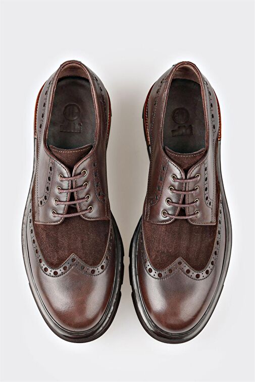 Kahve Deri Erkek Günlük Ayakkabı - Görsel 5