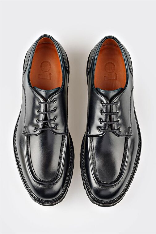 Elle Siyah Erkek Deri Günlük Ayakkabı TIMEO - Görsel 5