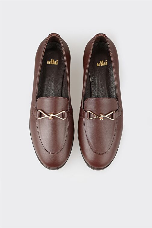 Elle Kahverengi Kadın Deri Loafer NOYEK-1 - Görsel 5