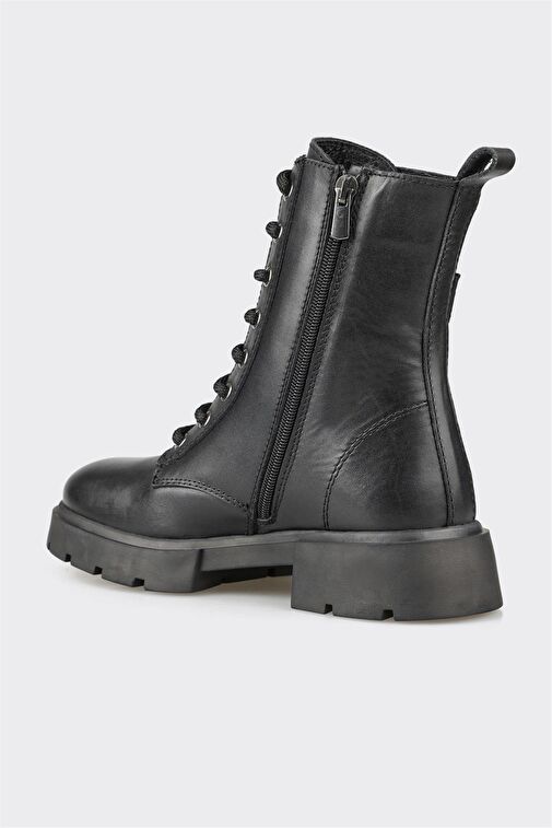 Siyah Deri Kadın Günlük Bot - Görsel 4
