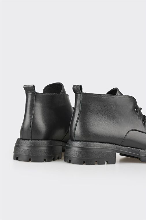 Siyah Deri Kadın Günlük Bot - Görsel 5