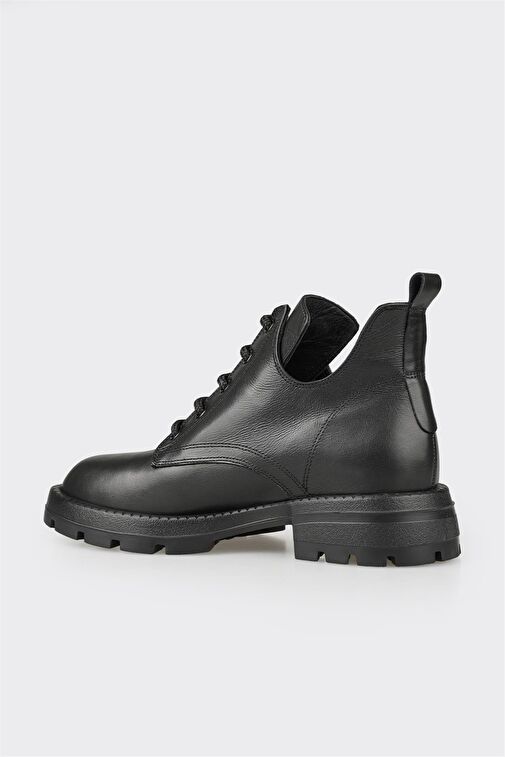 Siyah Deri Kadın Günlük Bot - Görsel 4