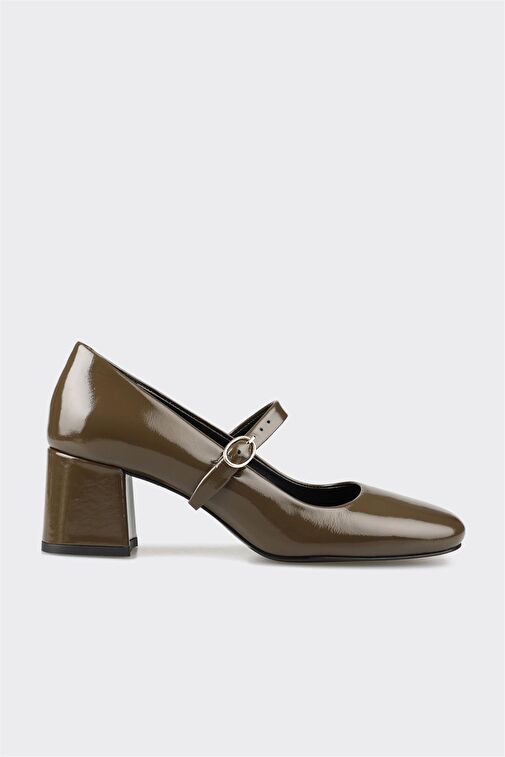 Elle Elle Haki Kadın Rugan Topuklu Ayakkabı YUFFIE | Boyner Haki - 2. görsel