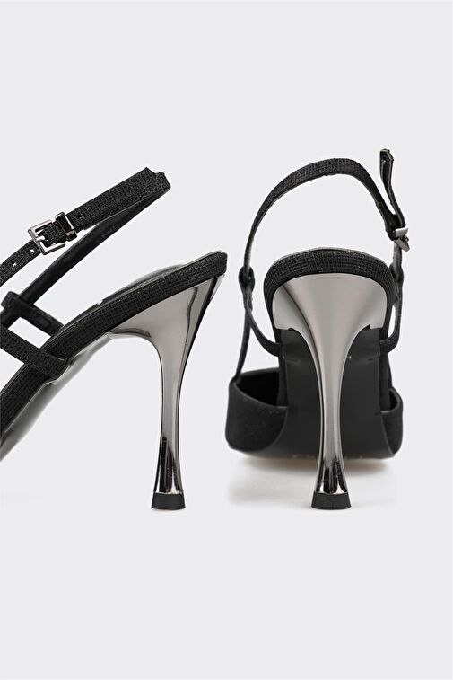 Siyah Kadın Topuklu Ayakkabı - Görsel 2