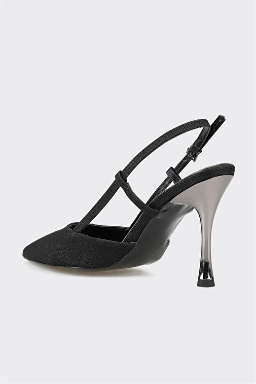 Siyah Kadın Topuklu Ayakkabı - Görsel 5