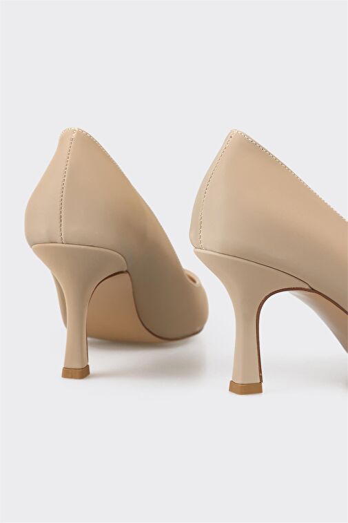 Bej Kadın Stiletto - Görsel 5