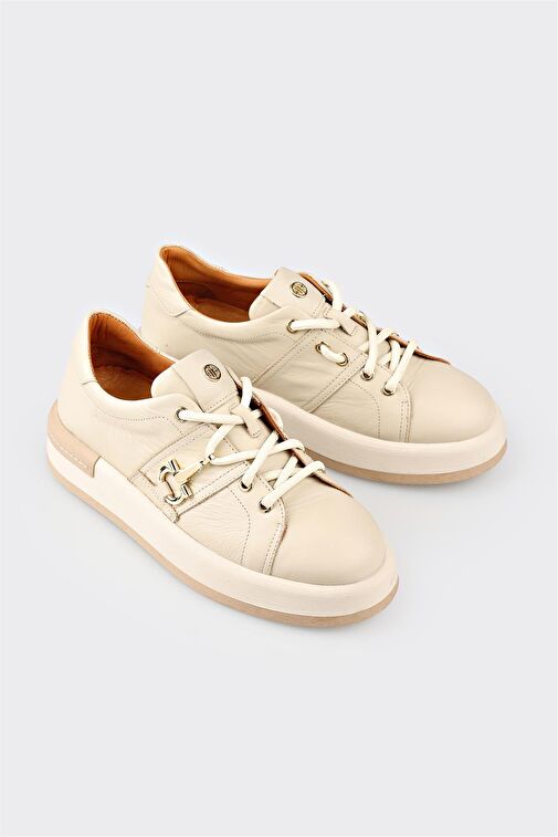 Elle Elle Bej Kadın Deri Sneaker VACHEL-1 | Boyner Bej - 3. görsel