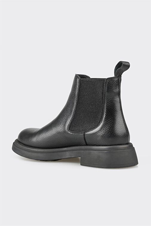 Siyah Deri Kadın Günlük Bot - Görsel 4