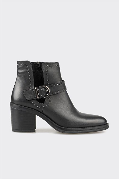 Elle Elle Siyah Deri Kadın Günlük Bot | Boyner Siyah - 2. görsel