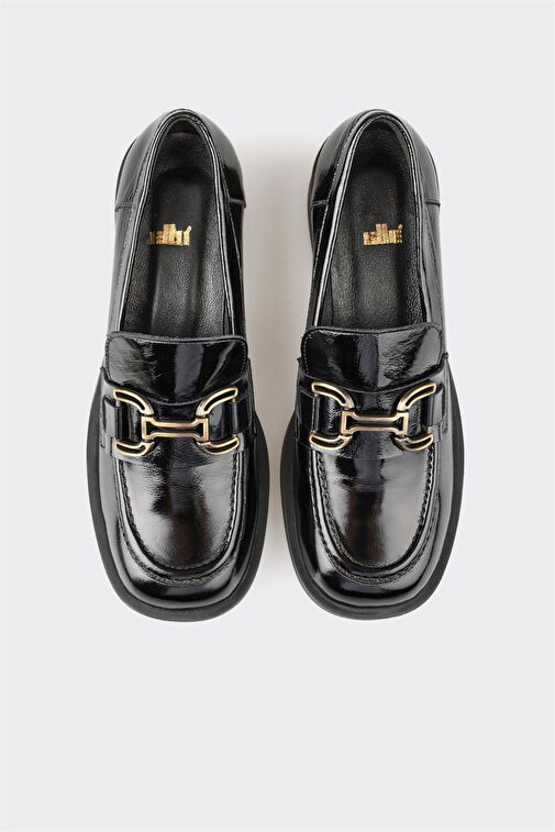 Elle Siyah Kadın Rugan Loafer KURIXAL - Görsel 5