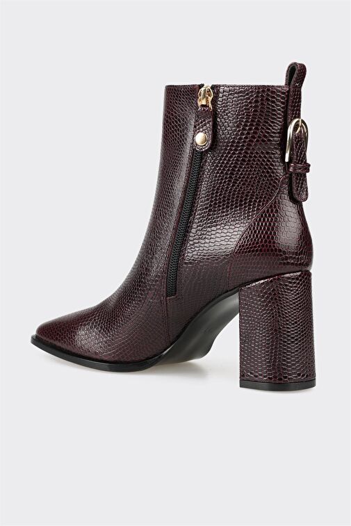 Elle Elle Bordo Deri Kadın Klasik Bot | Boyner Bordo - 3. görsel