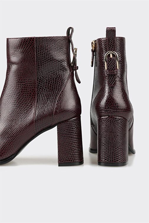 Elle Elle Bordo Deri Kadın Klasik Bot | Boyner Bordo - 5. görsel