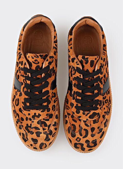 Taba Deri Kadın Spor Ayakkabı - Görsel 5