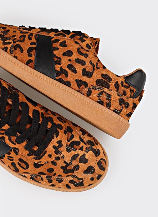 Taba Deri Kadın Spor Ayakkabı - Görsel 6