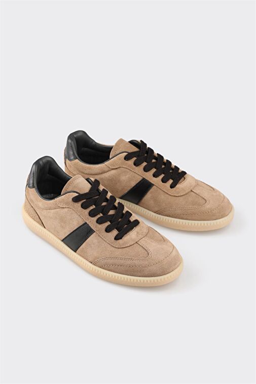 Elle Vizon-Siyah Kadın Süet Sneaker ZENKRA - Görsel 3