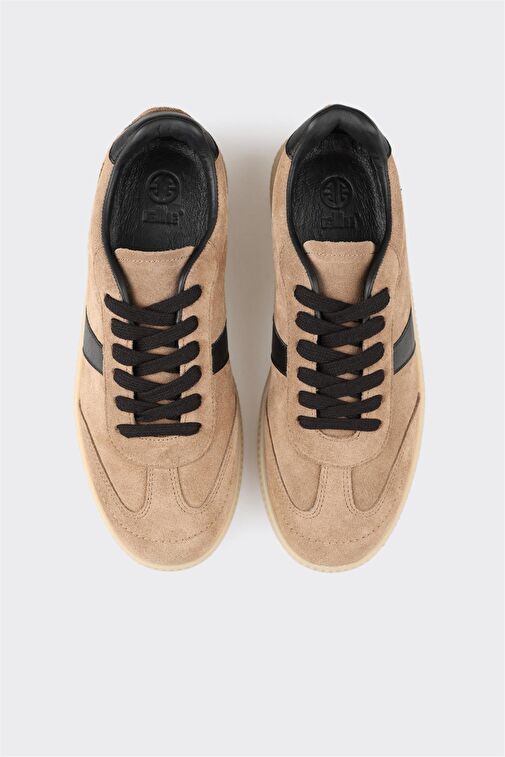 Elle Vizon-Siyah Kadın Süet Sneaker ZENKRA - Görsel 5