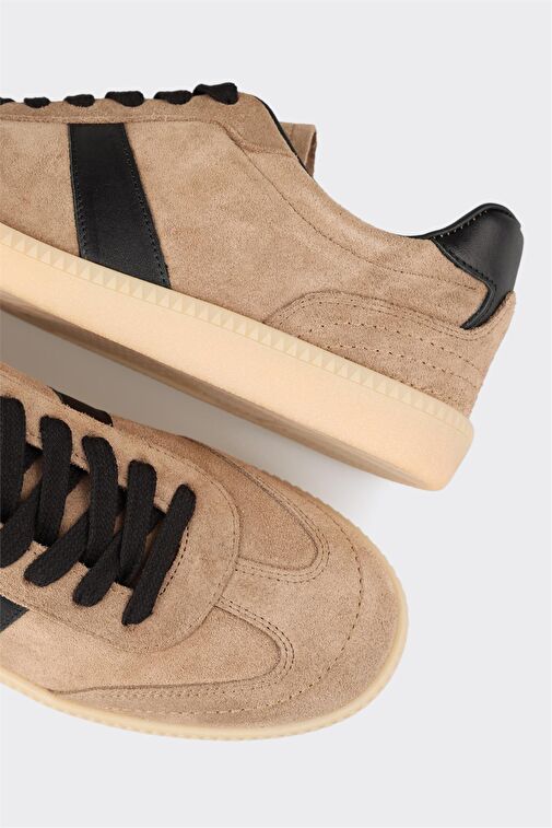 Elle Vizon-Siyah Kadın Süet Sneaker ZENKRA - Görsel 6