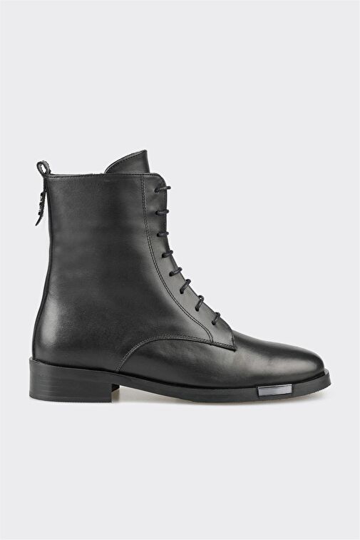 Siyah Deri Kadın Günlük Bot - Görsel 2