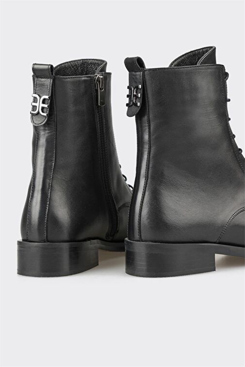 Siyah Deri Kadın Günlük Bot - Görsel 5