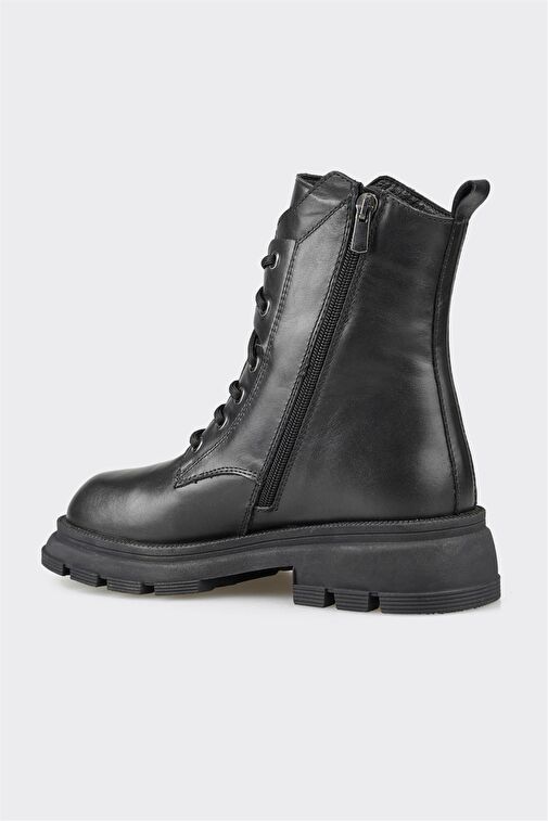 Siyah Deri Kadın Günlük Bot - Görsel 3