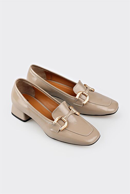 Elle Elle Vizon Deri Kadın Topuklu Ayakkabı | Boyner Vizon - 5. görsel