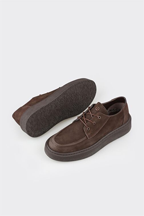 Kahve Deri Erkek Günlük Ayakkabı - Görsel 4