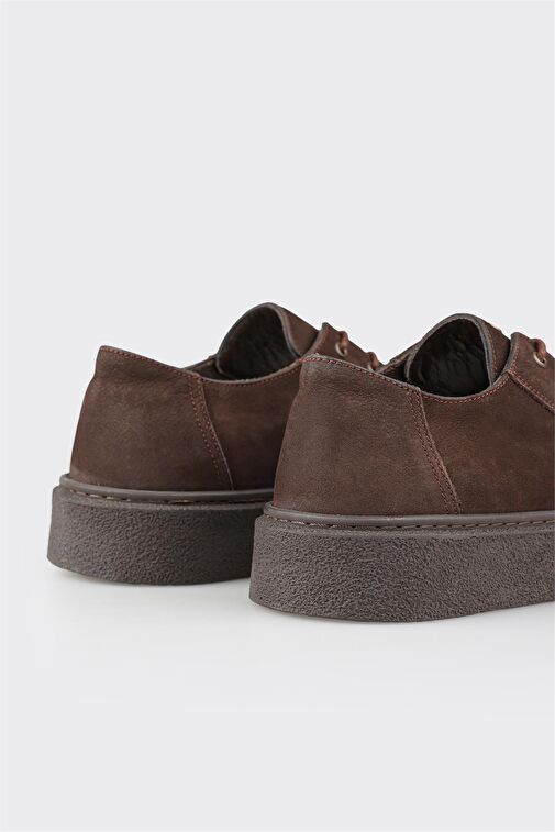 Kahve Deri Erkek Günlük Ayakkabı - Görsel 6