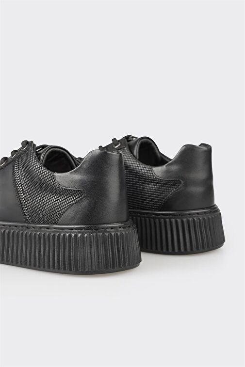 Elle Siyah Erkek Deri Sneaker NEHEL - Görsel 6