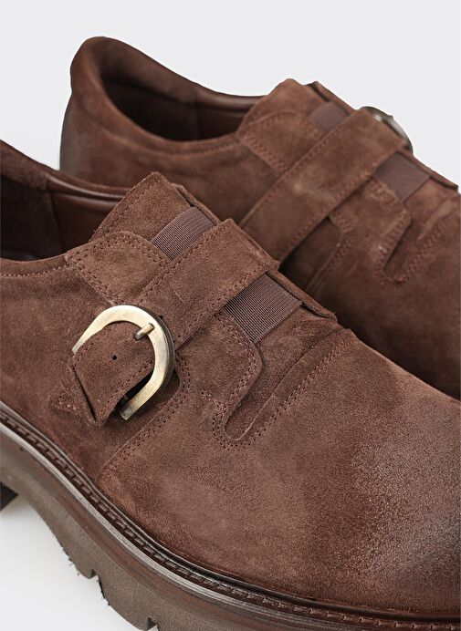 Kahve Deri Erkek Günlük Ayakkabı - Görsel 6