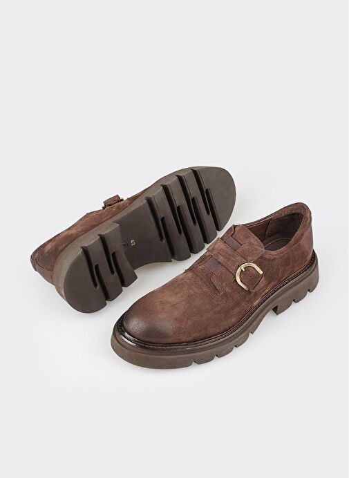 Kahve Deri Erkek Günlük Ayakkabı - Görsel 4
