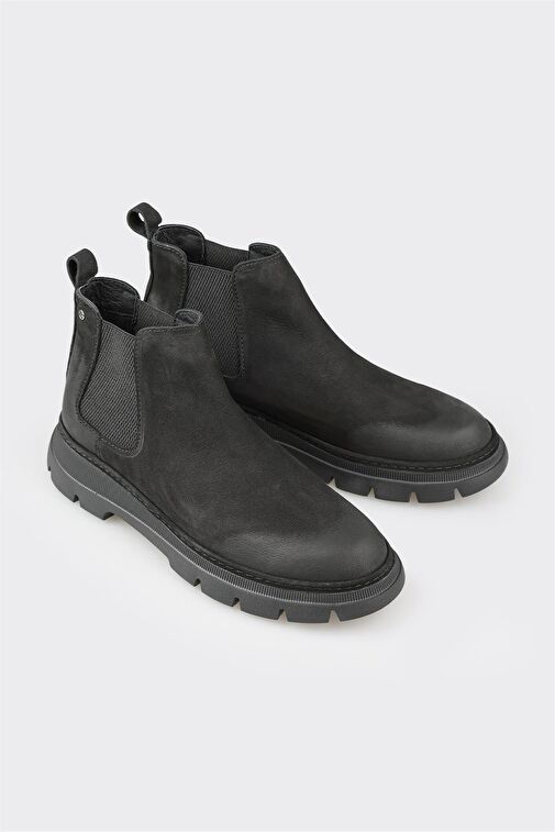 Elle Elle Siyah Deri Erkek Günlük Bot | Boyner Siyah - 4. görsel