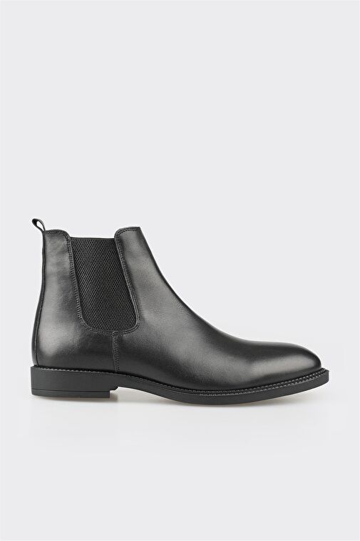 Siyah Deri Erkek Günlük Bot - Görsel 2