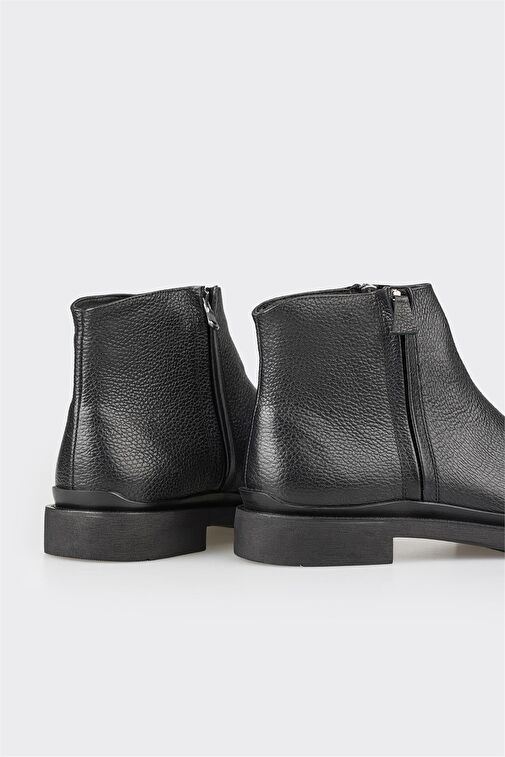 Siyah Deri Erkek Günlük Bot - Görsel 5