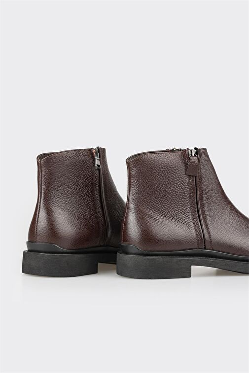 Kahve Deri Erkek Günlük Bot - Görsel 5