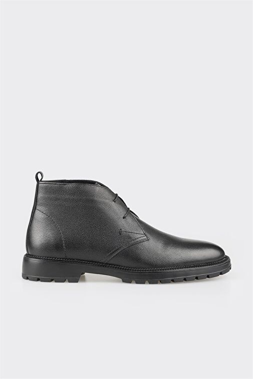 Siyah Deri Erkek Günlük Bot - Görsel 2