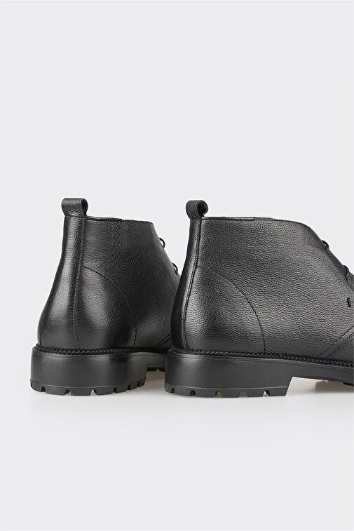 Siyah Deri Erkek Günlük Bot - Görsel 5