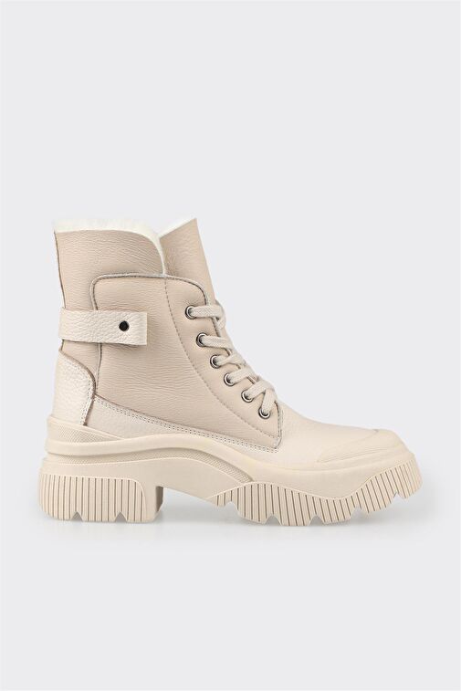 Ekru Deri Kadın Spor Bot - Görsel 2