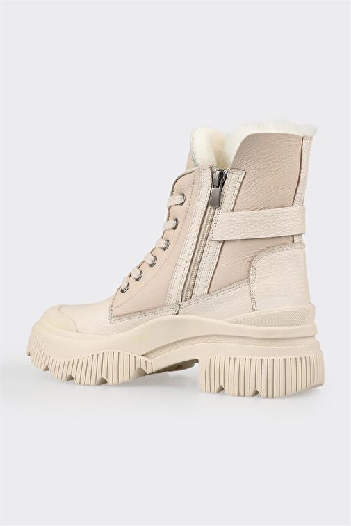 Ekru Deri Kadın Spor Bot - Görsel 4