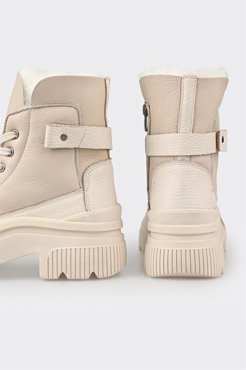 Ekru Deri Kadın Spor Bot - Görsel 5