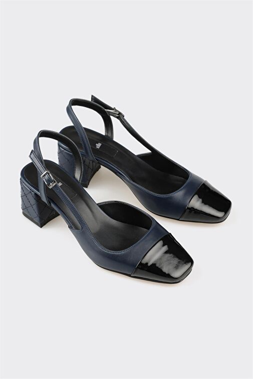 Lacivert Kadın Topuklu Ayakkabı - Görsel 3