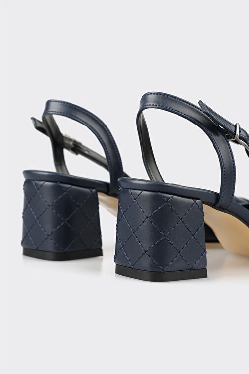 Lacivert Kadın Topuklu Ayakkabı - Görsel 5