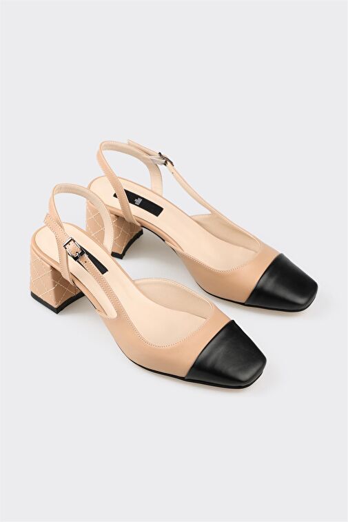 Naturel Kadın Topuklu Ayakkabı - Görsel 3
