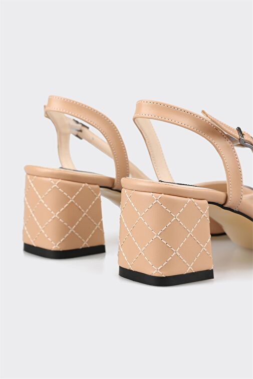 Naturel Kadın Topuklu Ayakkabı - Görsel 5