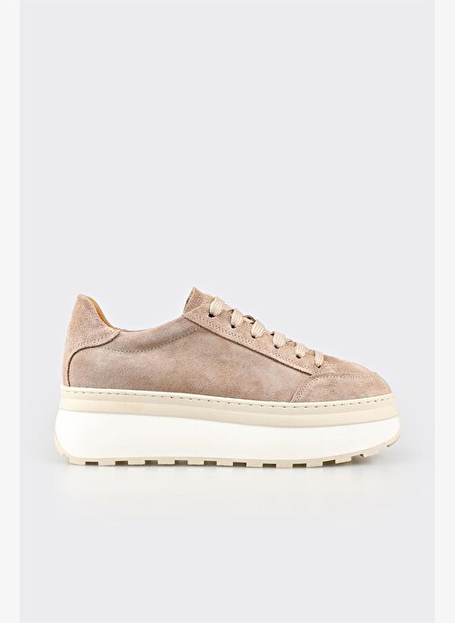 Vizon Deri Kadın Spor Ayakkabı - Görsel 3