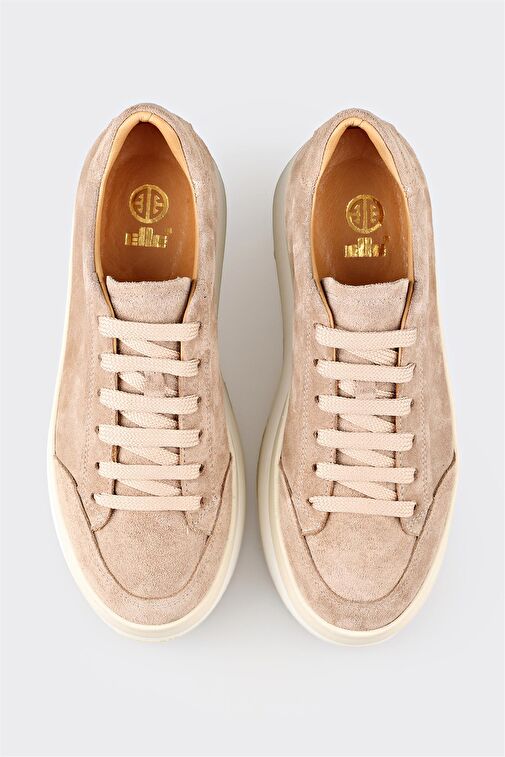 Vizon Deri Kadın Spor Ayakkabı - Görsel 4