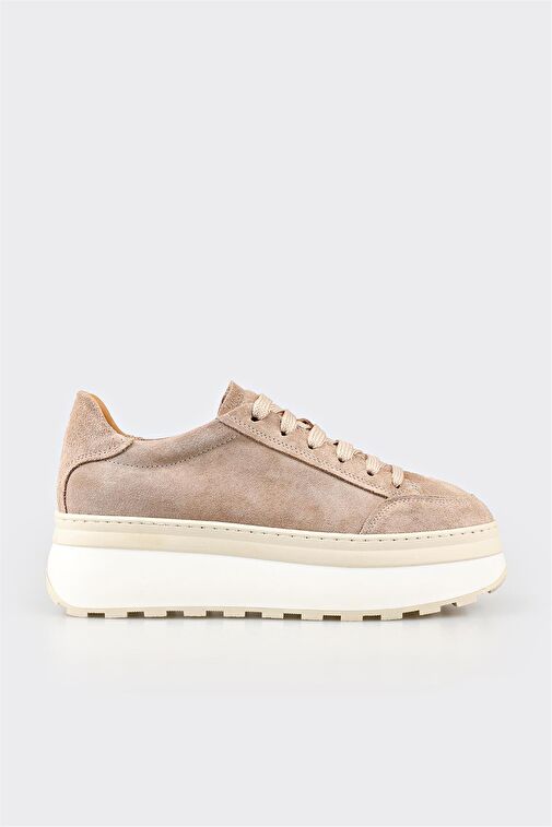 Vizon Deri Kadın Spor Ayakkabı - Görsel 8