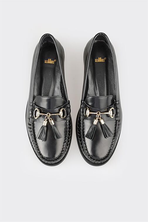 Elle Siyah Kadın Deri Loafer BRECHER - Görsel 3
