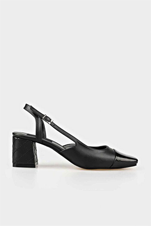 Siyah Kadın Topuklu Ayakkabı - Görsel 2