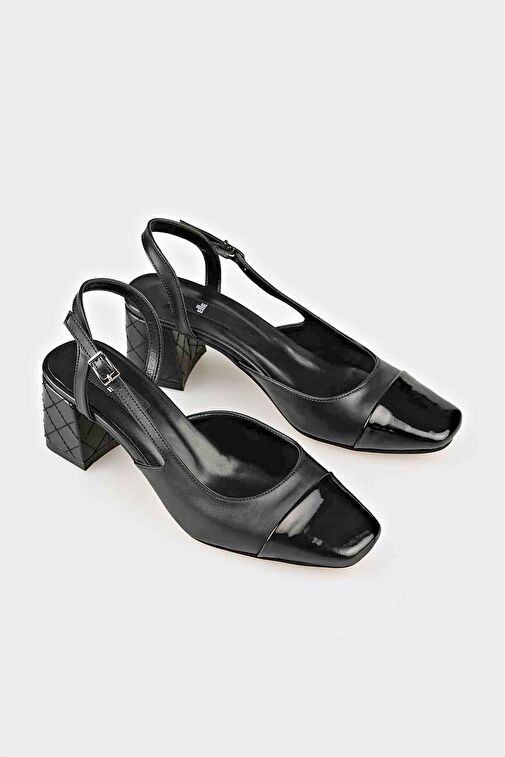 Siyah Kadın Topuklu Ayakkabı - Görsel 3
